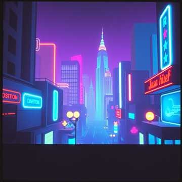 Neon Reverie (14)・ Night Walk  City Lights